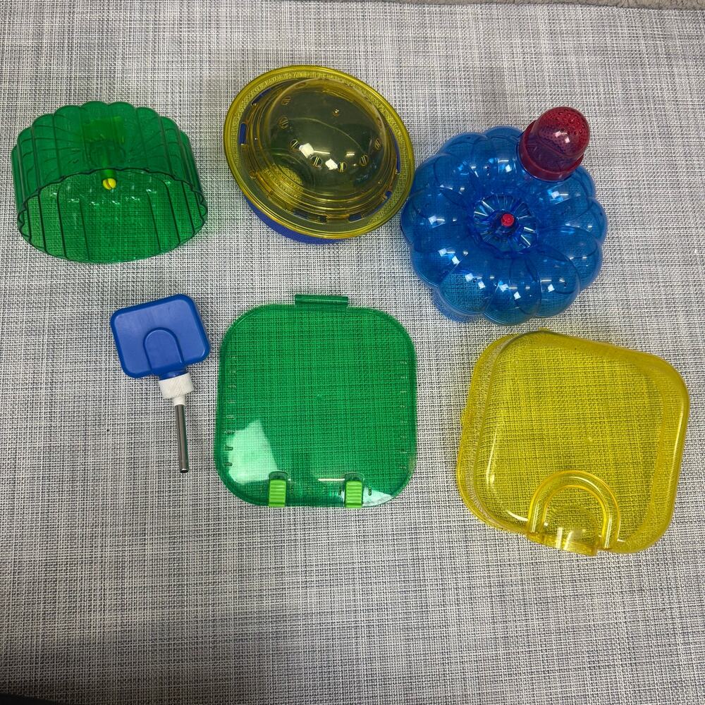 Kaytee CritterTrail Accessory Lot Modular Hamster Cage Activity Kit Wheel Lookou
